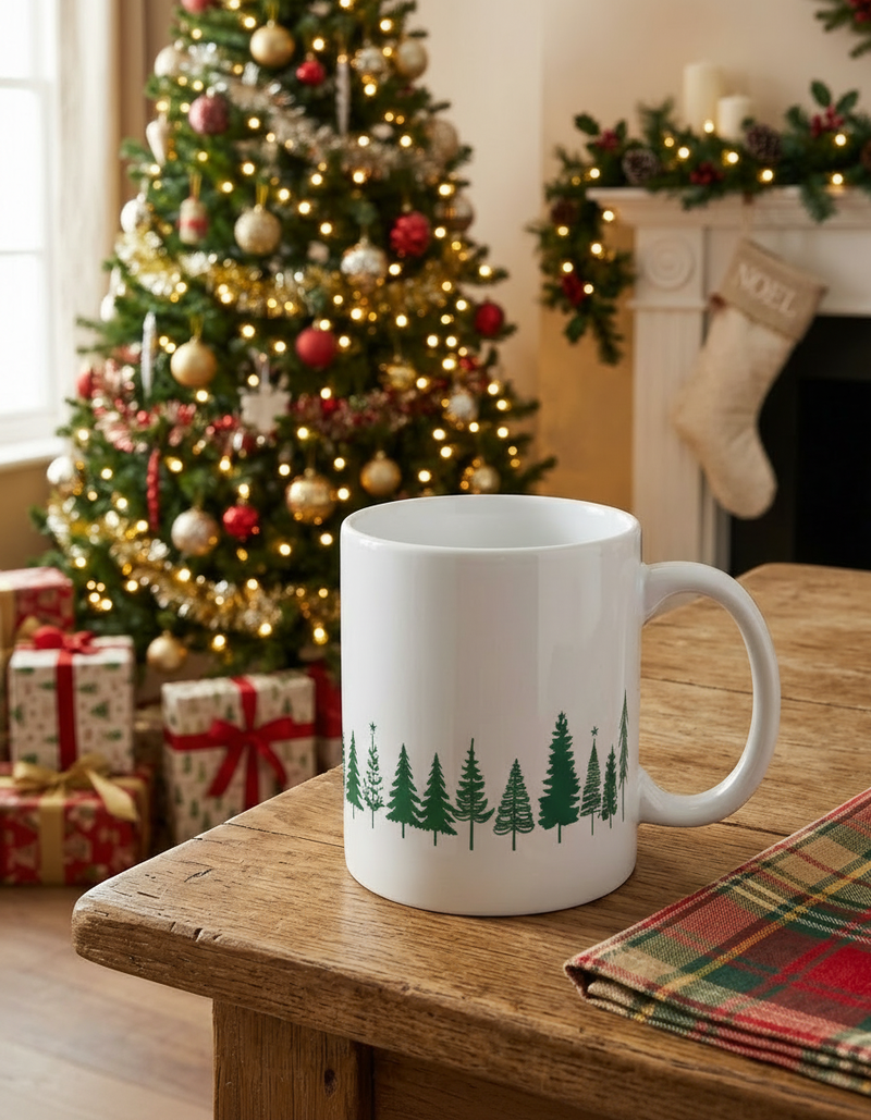Caneca de Natal Pinheiros